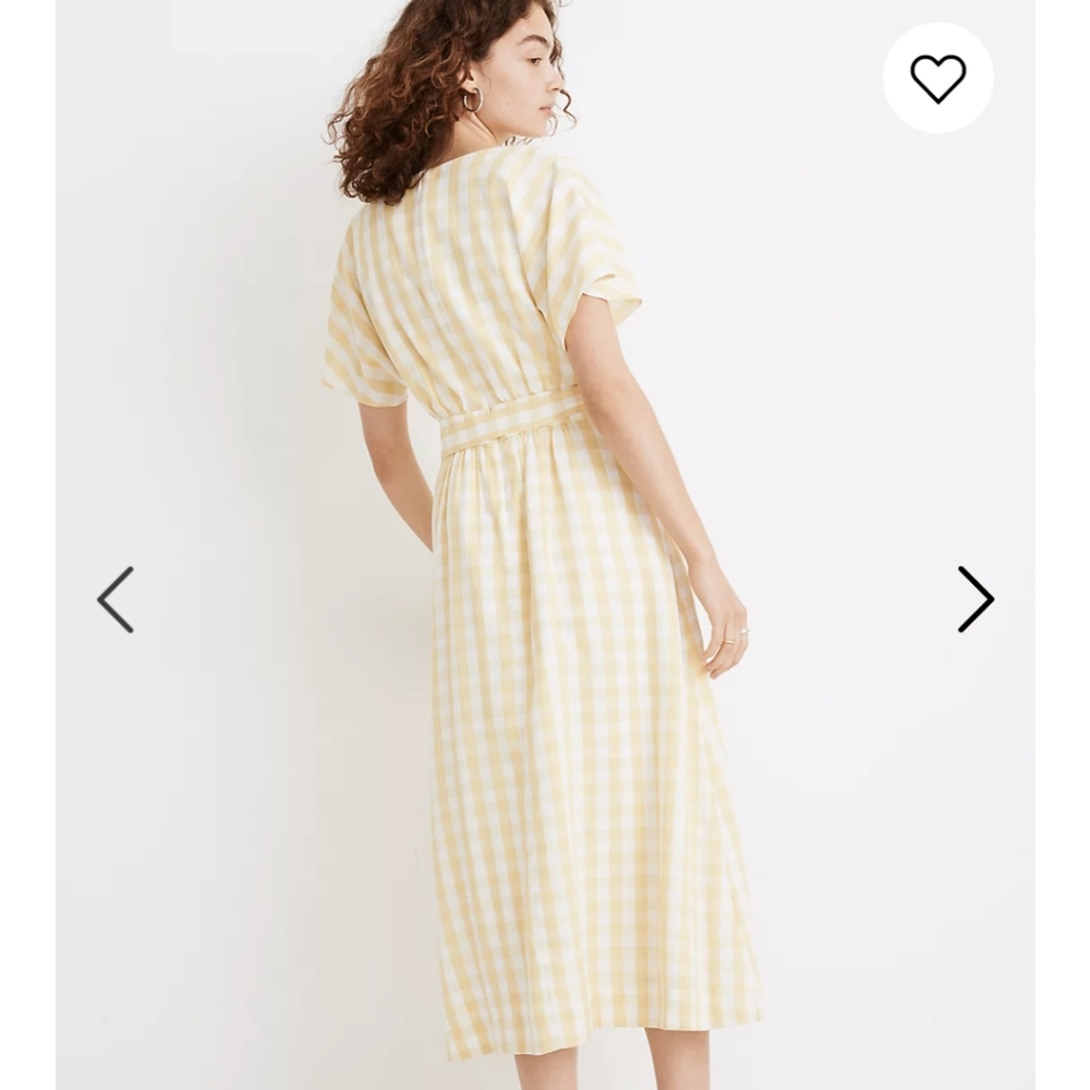 Madewell Dolman-Sleeve Midi Dress Gingham Check - Picture 3 of 7